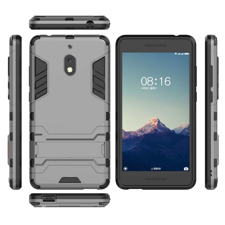 Shockproof PC + TPU Case for Nokia 2.1, with Holder