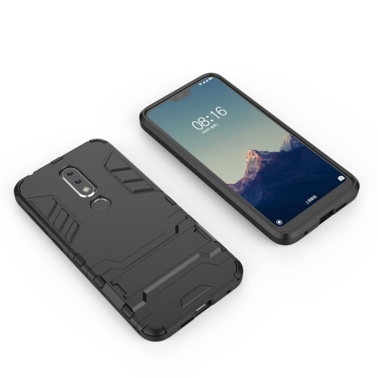 Shockproof PC + TPU Case for Nokia X6, with Holder
