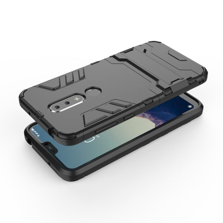 Shockproof PC + TPU Case for Nokia X6, with Holder