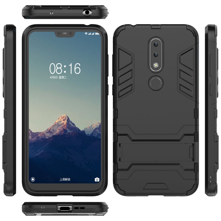 Shockproof PC + TPU Case for Nokia X6, with Holder