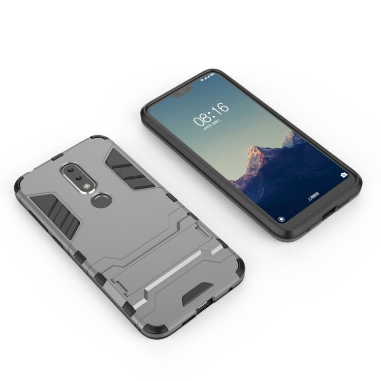 Shockproof PC + TPU Case for Nokia X6, with Holder