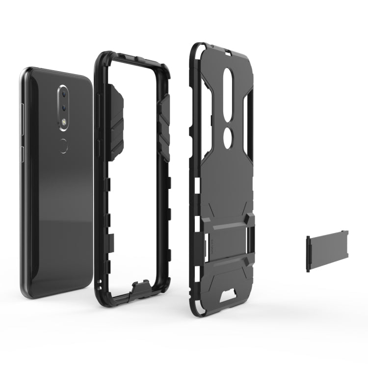 Shockproof PC + TPU Case for Nokia X6, with Holder