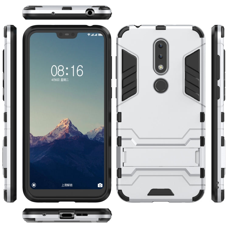 Shockproof PC + TPU Case for Nokia X6, with Holder