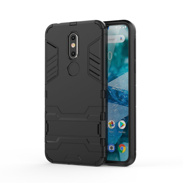 Shockproof PC + TPU Case for Nokia 7.1, with Holder