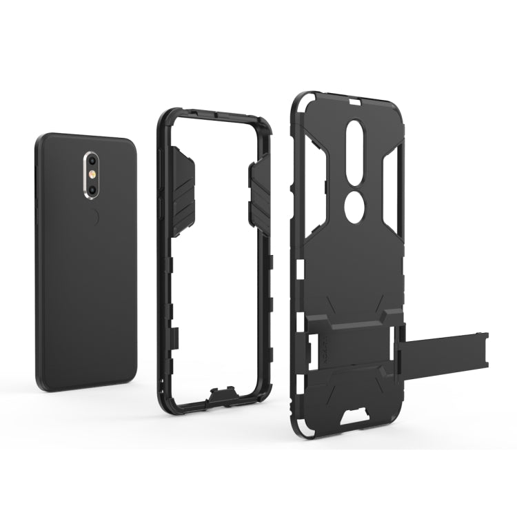 Shockproof PC + TPU Case for Nokia 7.1, with Holder