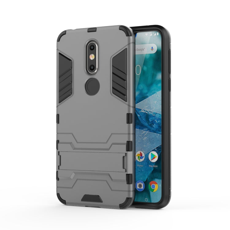 Shockproof PC + TPU Case for Nokia 7.1, with Holder