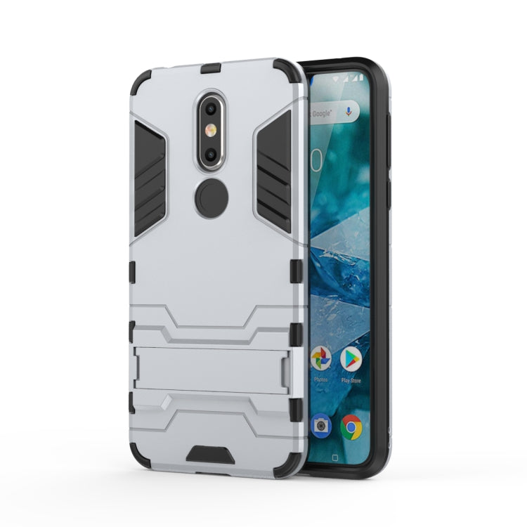 Shockproof PC + TPU Case for Nokia 7.1, with Holder