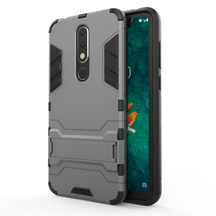 Shockproof PC + TPU Case for Nokia X5, with Holder