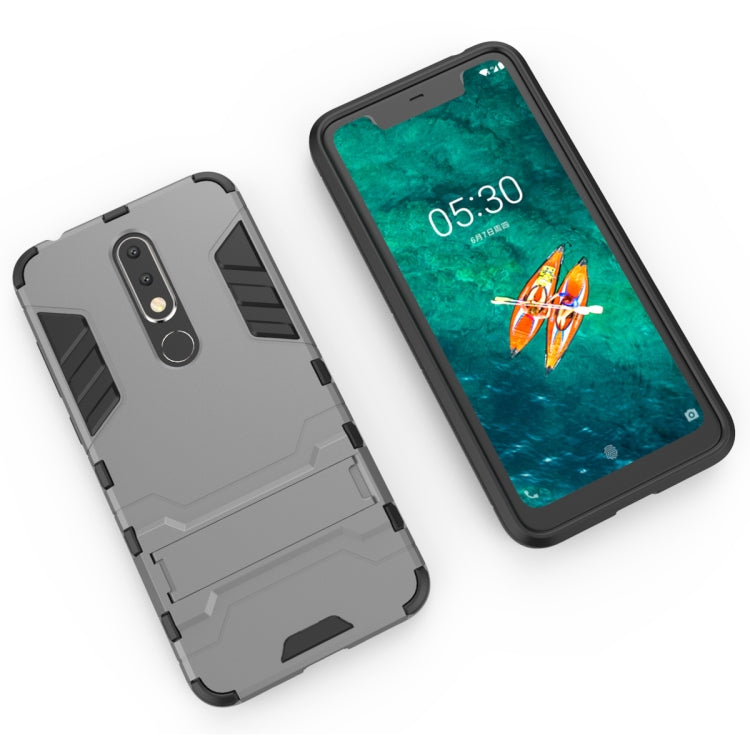 Shockproof PC + TPU Case for Nokia X5, with Holder