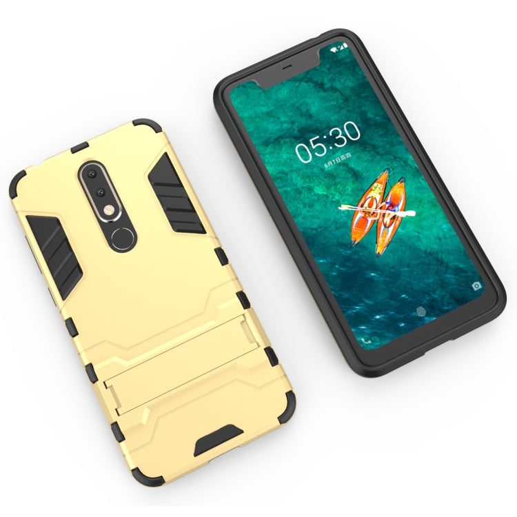Shockproof PC + TPU Case for Nokia X5, with Holder