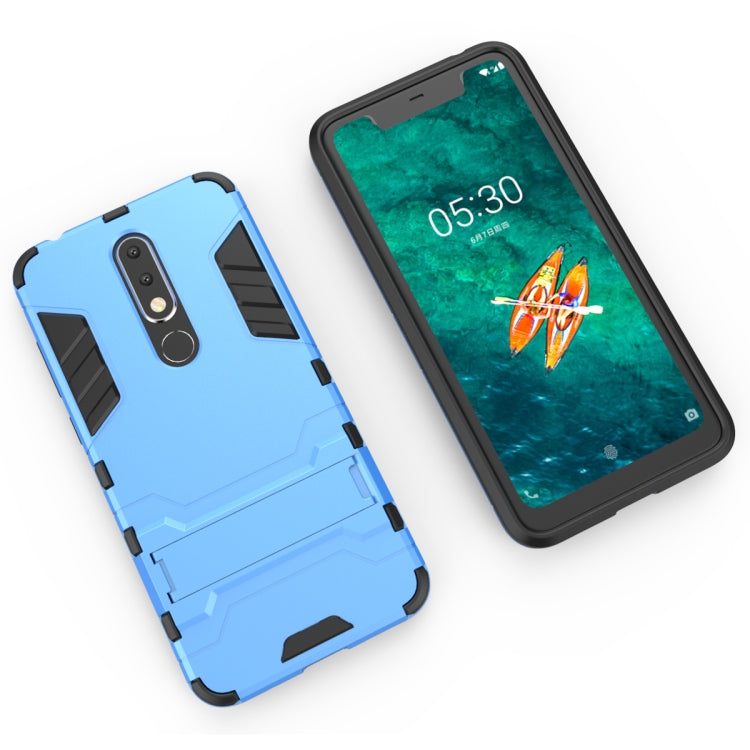 Shockproof PC + TPU Case for Nokia X5, with Holder