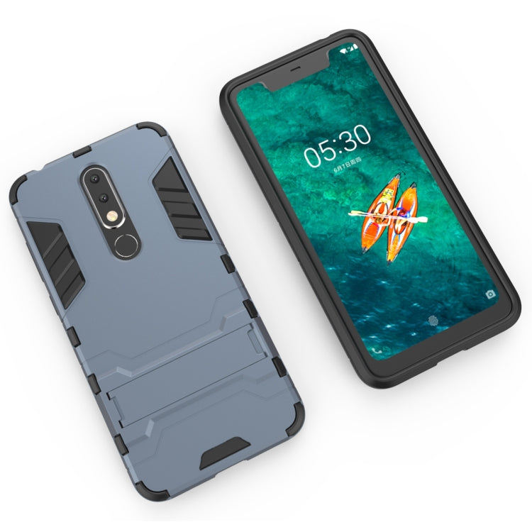 Shockproof PC + TPU Case for Nokia X5, with Holder