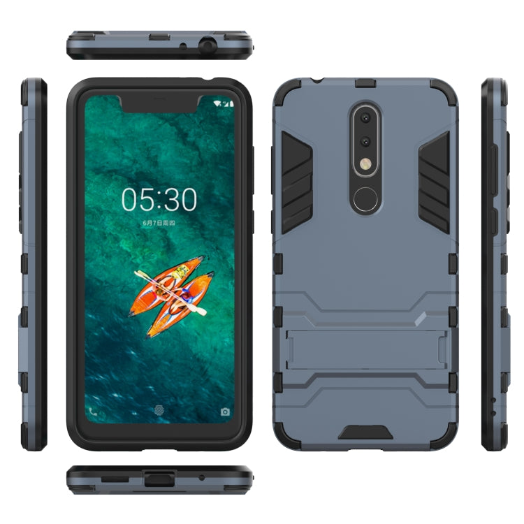 Shockproof PC + TPU Case for Nokia X5, with Holder