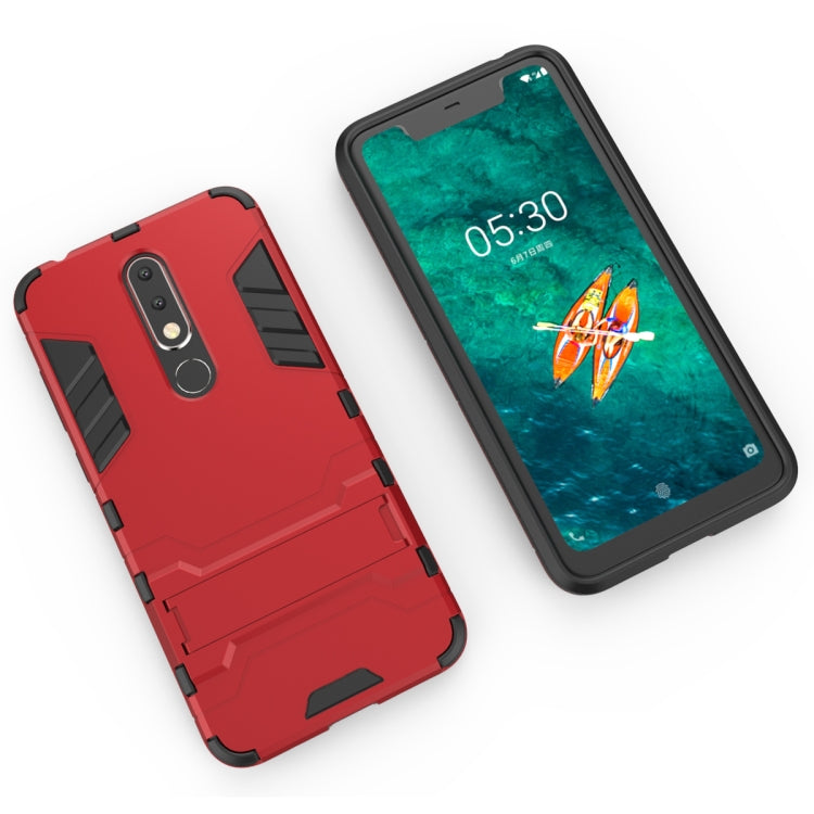 Shockproof PC + TPU Case for Nokia X5, with Holder