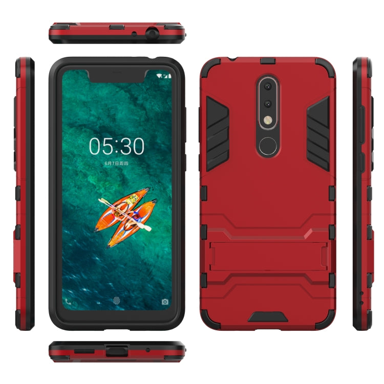 Shockproof PC + TPU Case for Nokia X5, with Holder