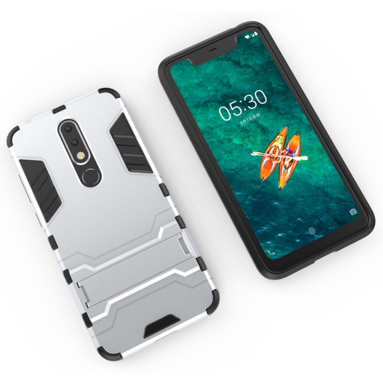 Shockproof PC + TPU Case for Nokia X5, with Holder