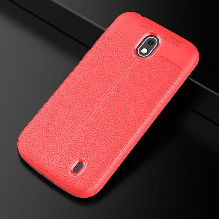 For Nokia 1 Litchi Texture Soft TPU Protective Back Cover Case