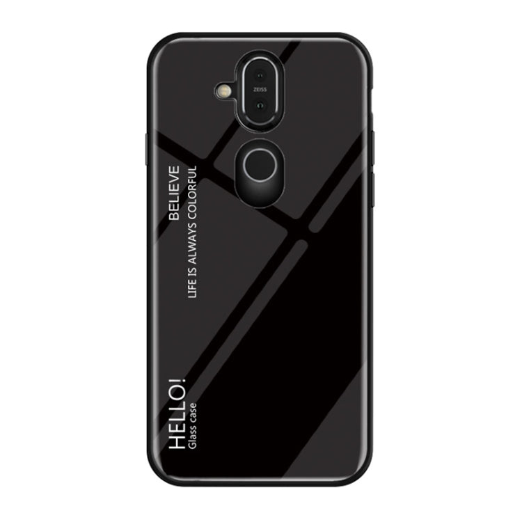 Gradient Color Glass Case for Nokia 7.1 Plus / X7