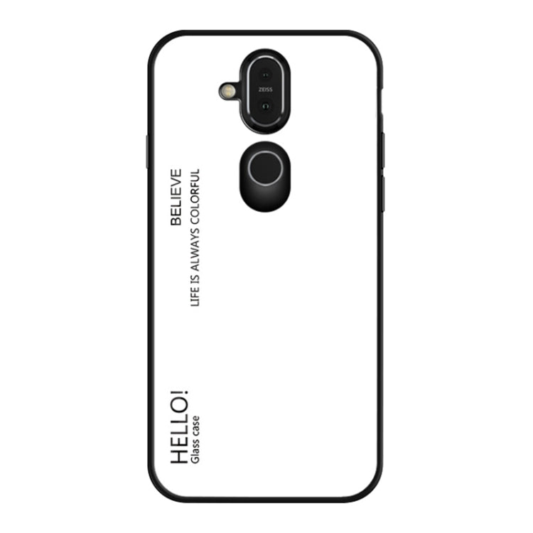 Gradient Color Glass Case for Nokia 7.1 Plus / X7
