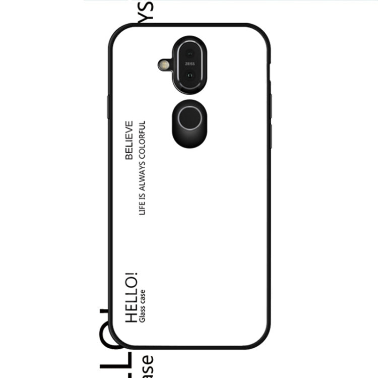 Gradient Color Glass Case for Nokia 7.1 Plus / X7