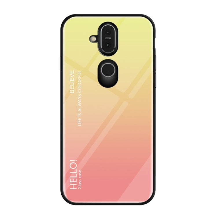Gradient Color Glass Case for Nokia 7.1 Plus / X7