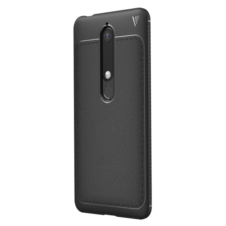 Lenuo Leshen Series for Nokia 6 (2018) TPU Litchi Texture Dropproof Protective Back Cover Case