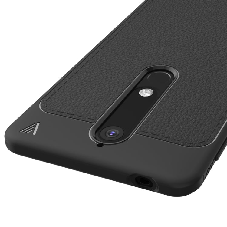 Lenuo Leshen Series for Nokia 6 (2018) TPU Litchi Texture Dropproof Protective Back Cover Case