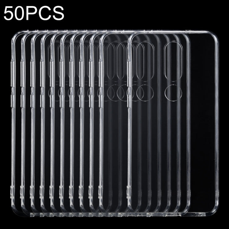 50PCS 0.75mm Transparent TPU Case for Nokia X6 (2018)