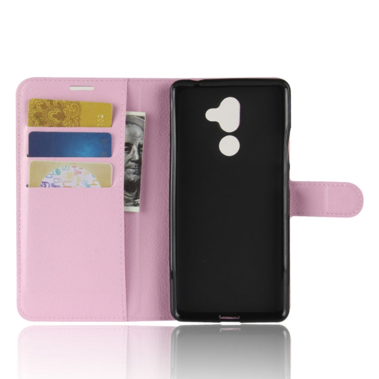 For Nokia 7 Plus PU + TPU Litchi Texture Horizontal Flip Leather Case with Wallet & Holder & Card Slots
