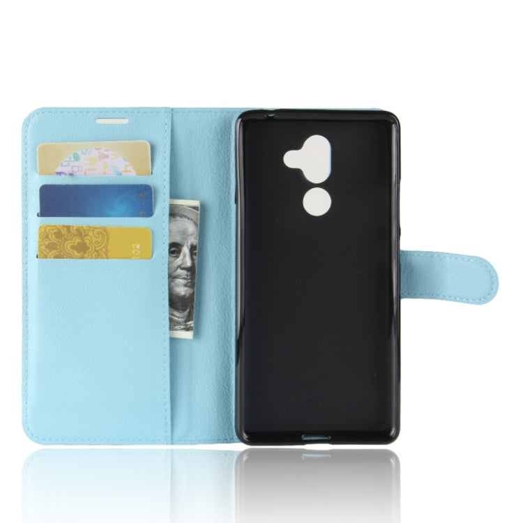 For Nokia 7 Plus PU + TPU Litchi Texture Horizontal Flip Leather Case with Wallet & Holder & Card Slots