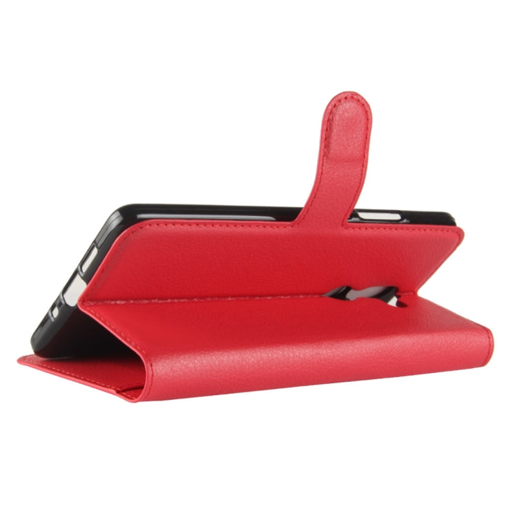 For Nokia 7 Plus PU + TPU Litchi Texture Horizontal Flip Leather Case with Wallet & Holder & Card Slots