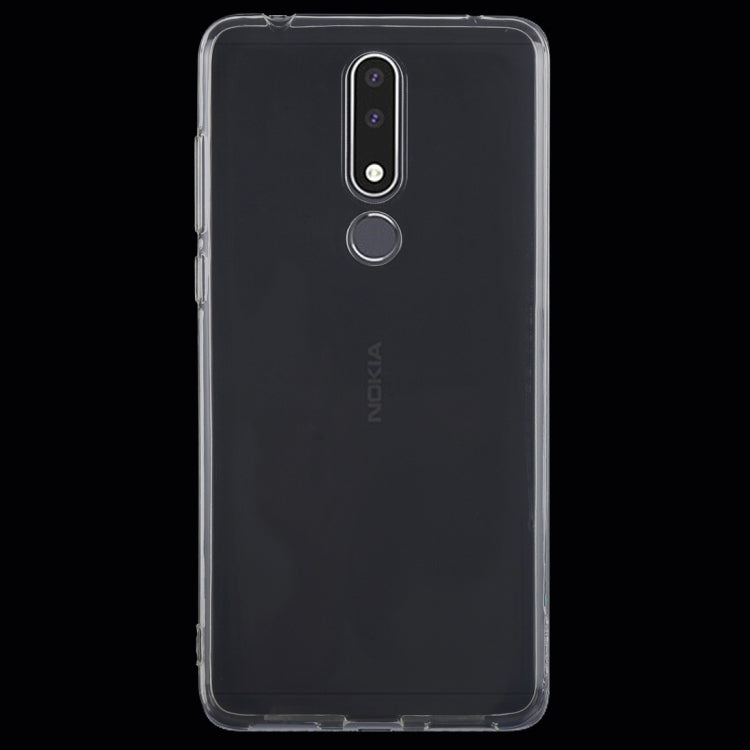 50 PCS 0.75mm Ultrathin Transparent TPU Soft Protective Case for Nokia 3.1 Plus
