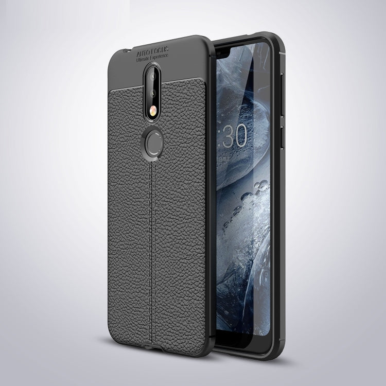 Litchi Texture TPU Shockproof Case for Nokia 7.1