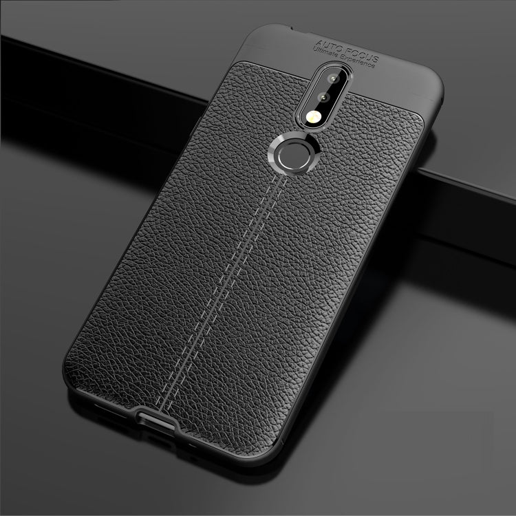 Litchi Texture TPU Shockproof Case for Nokia 7.1