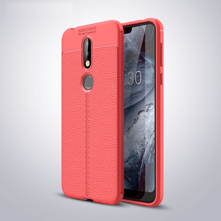 Litchi Texture TPU Shockproof Case for Nokia 7.1