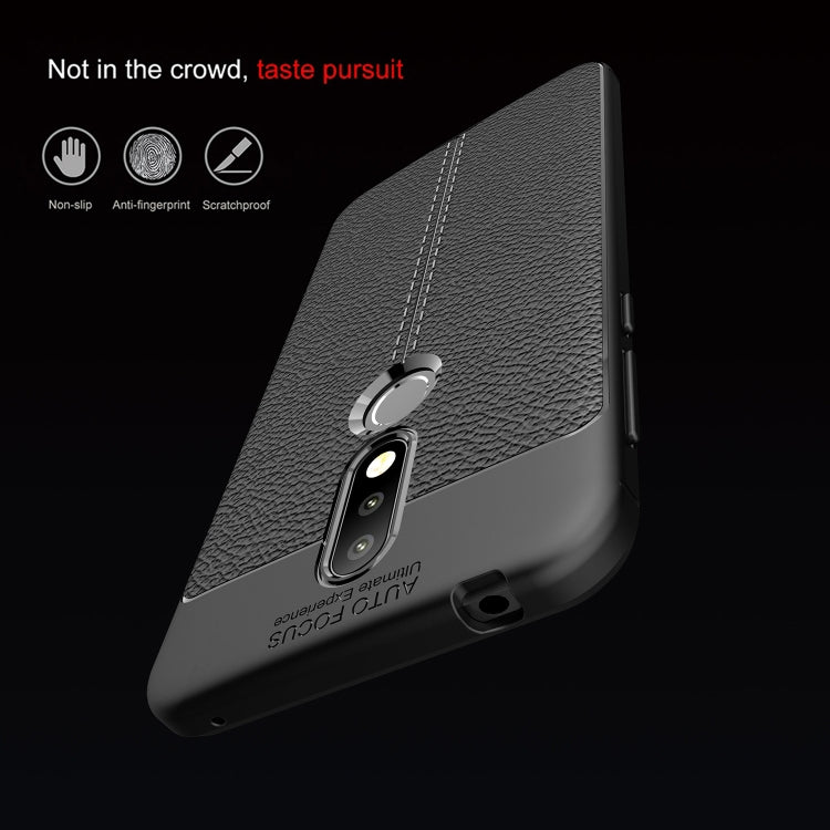 Litchi Texture TPU Shockproof Case for Nokia 7.1