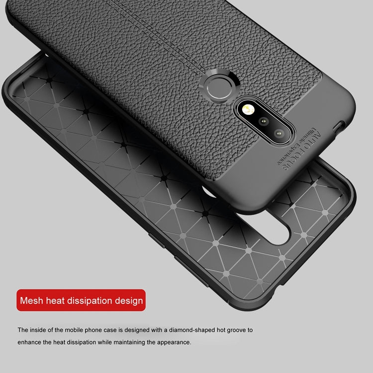 Litchi Texture TPU Shockproof Case for Nokia 7.1