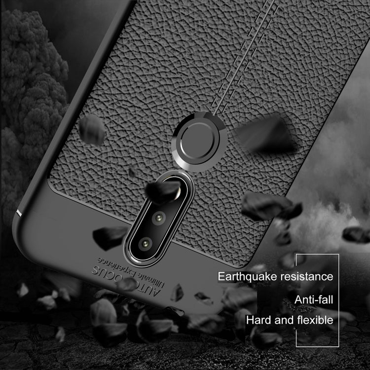 Litchi Texture TPU Shockproof Case for Nokia 7.1