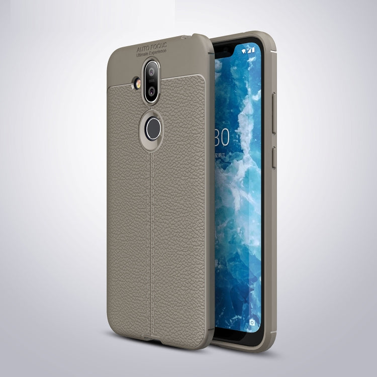 Litchi Texture TPU Shockproof Case for Nokia 7.1 Plus / X7