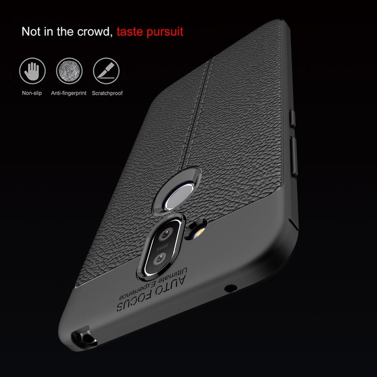 Litchi Texture TPU Shockproof Case for Nokia 7.1 Plus / X7