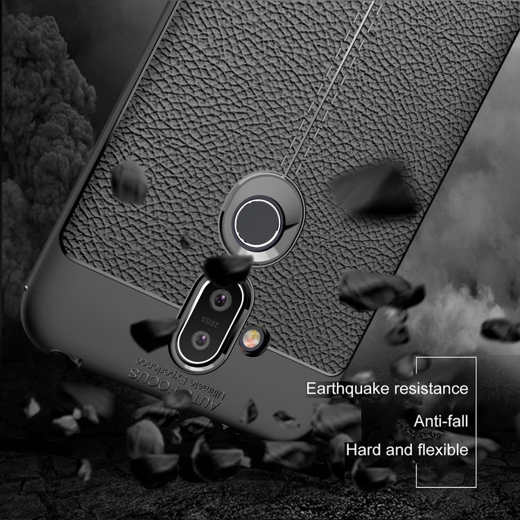 Litchi Texture TPU Shockproof Case for Nokia 7.1 Plus / X7