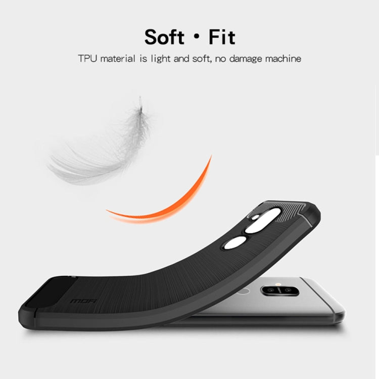 MOFI Brushed Texture Carbon Fiber TPU Case for Nokia 8.1 / X7