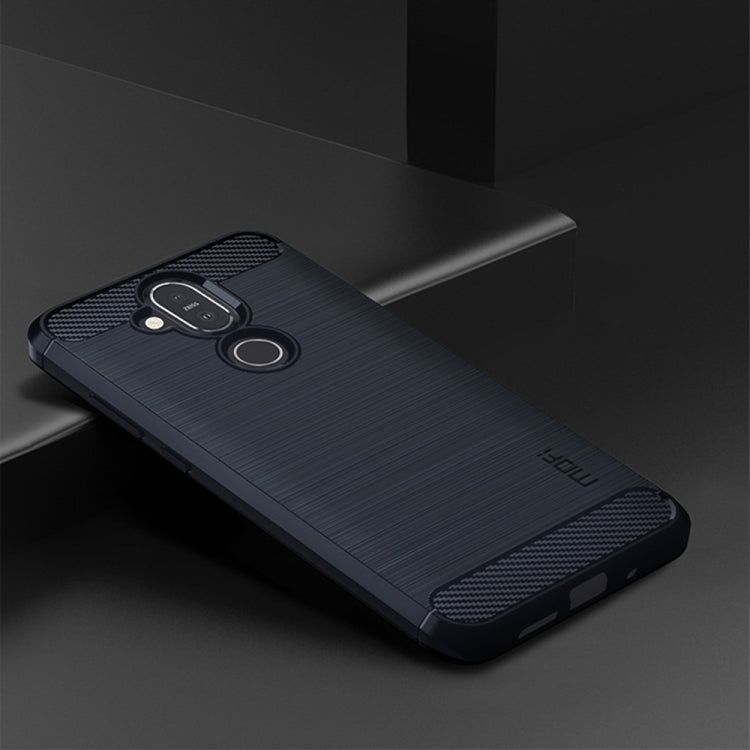 MOFI Brushed Texture Carbon Fiber TPU Case for Nokia 8.1 / X7