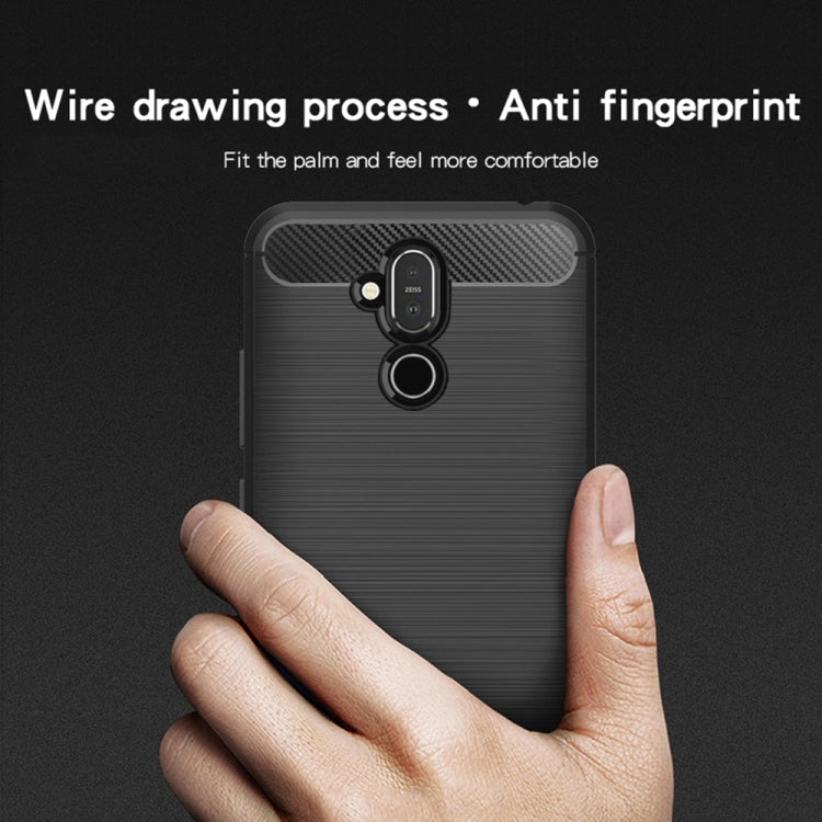 MOFI Brushed Texture Carbon Fiber TPU Case for Nokia 8.1 / X7