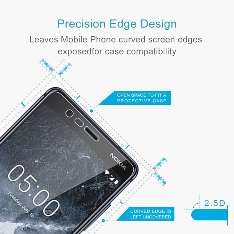 10 PCS 9H 2.5D Tempered Glass Film for Nokia 5.1