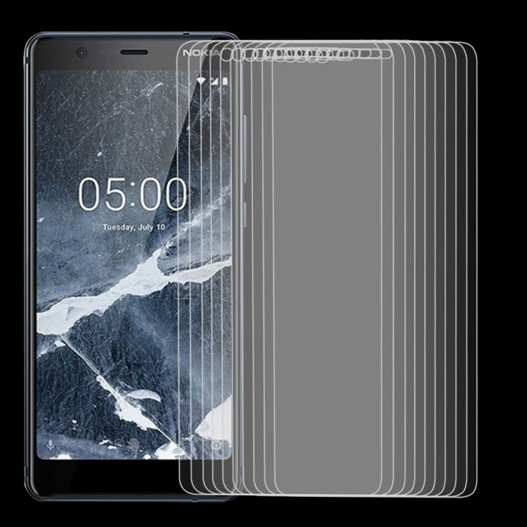 10 PCS 9H 2.5D Tempered Glass Film for Nokia 5.1
