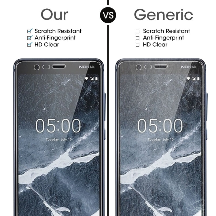100 PCS 9H 2.5D Tempered Glass Film for Nokia 5.1