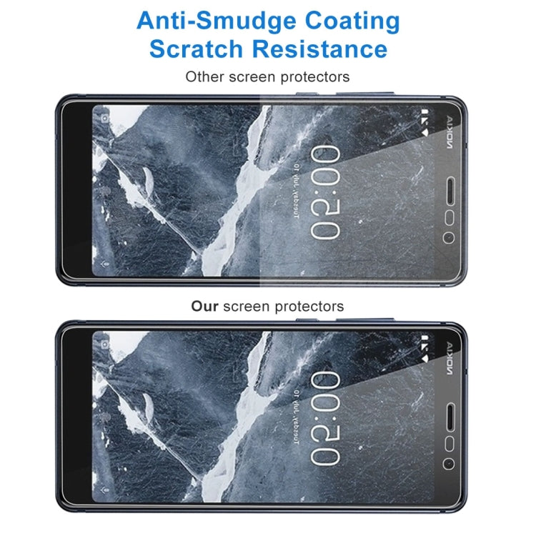 100 PCS 9H 2.5D Tempered Glass Film for Nokia 5.1