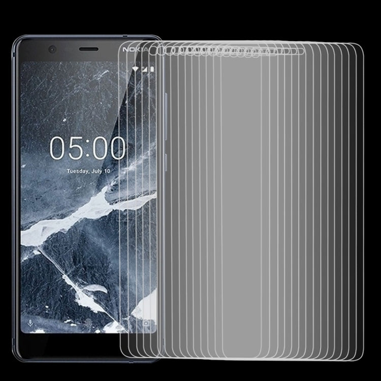 100 PCS 9H 2.5D Tempered Glass Film for Nokia 5.1