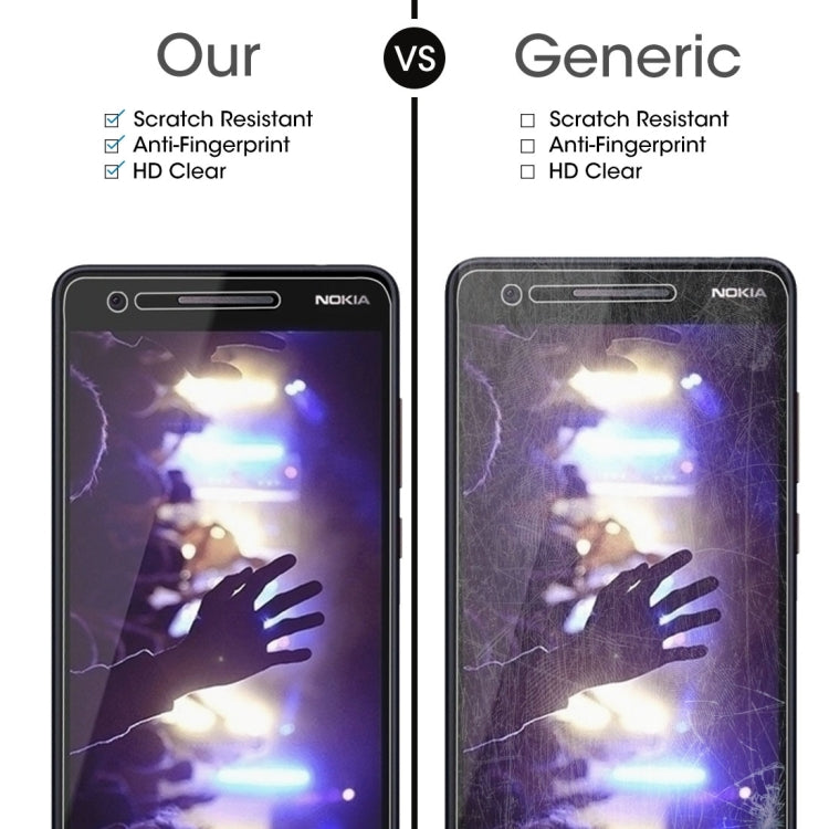 50 PCS 9H 2.5D Tempered Glass Film for Nokia 2.1